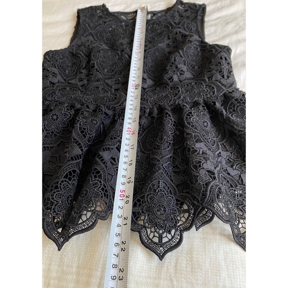 Ever New black embroidered peplum top - Picture 9 of 12